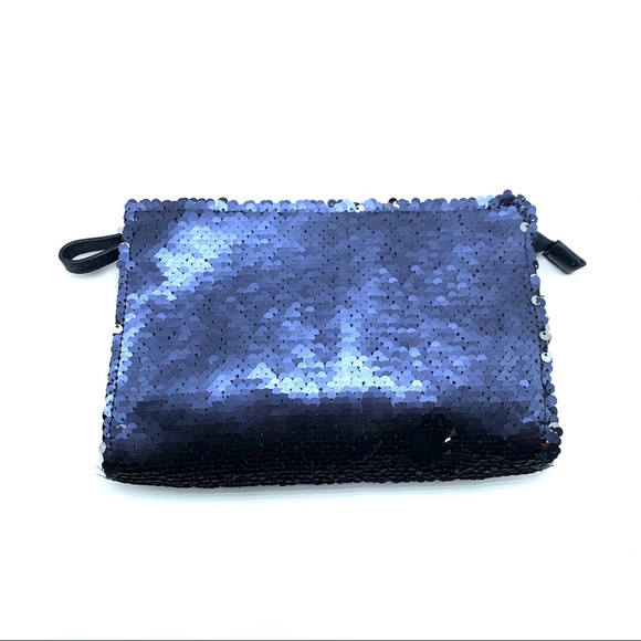 Blue Sequin Ipsy Make Up Bag - Picture 1 of 4